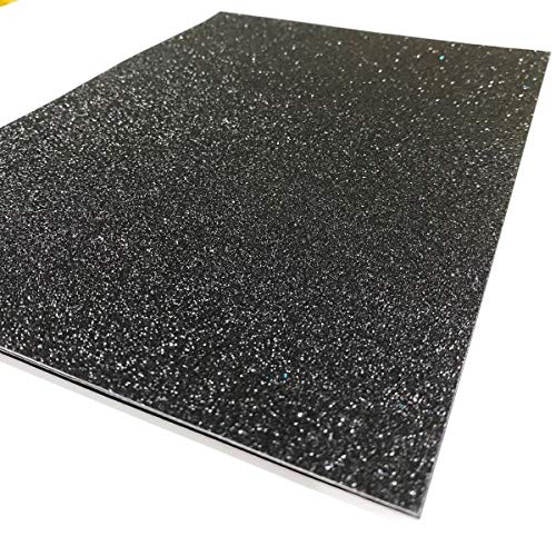 Papel Glitter Preto A4 180g 05fls