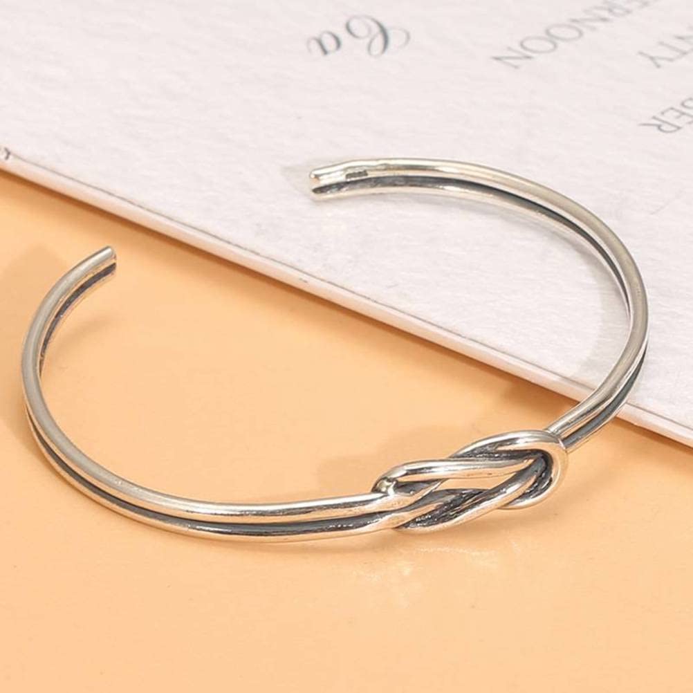 S925 Silver Bangle Retro Personalidad de Plata de Platabrazalete