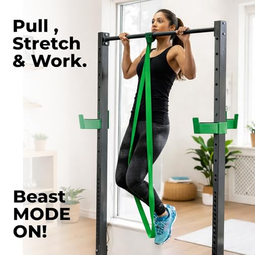 Image of Resistance Bands Set of 2 (Light & Extra Heavy), Pull Up Bands for Men & Women, Exercise Bands for Strength Training, Home Workout, Gym Fitness, Stretching, Mobility, Yoga, Crossfit