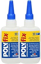 Polyfix Low Viscosity Glue For Acrylic Pasting, flex bonding | Fast Drying, bonds in seconds, waterproof | For Footwear, Helmets, Toys, Handicrafts, Ceramic Repair etc. 50g (Pack of 2)