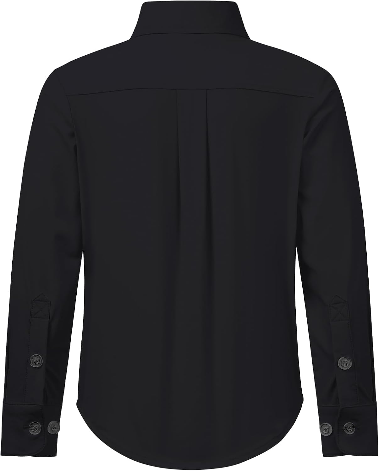 2T-16Y Boys' Stretch Long Sleeve Button Down Toddler Dress Shirt Wrinkle Free Oxford Uniform Shirt with Chest Pocket - Image 5