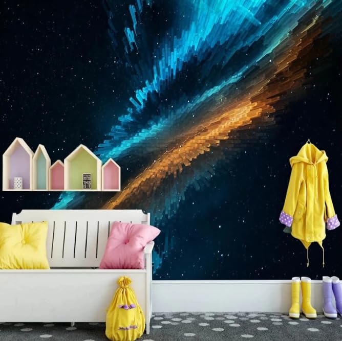 Papier peint 3D espace pour masquer les défauts du mur salon décor galaxy photo - 3