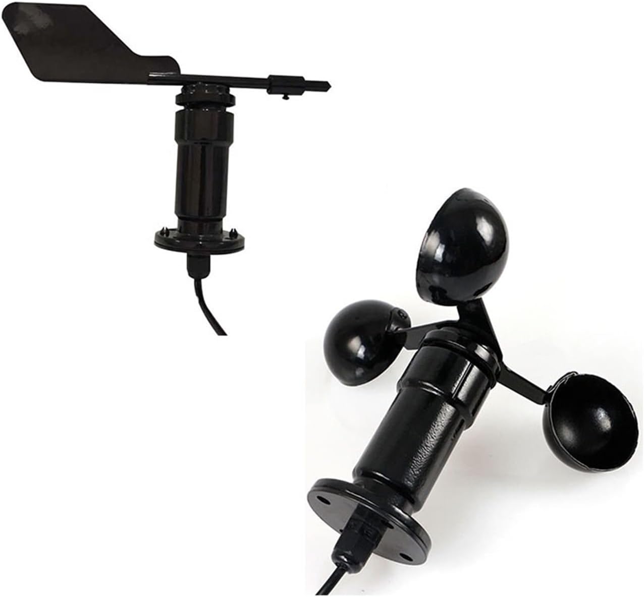 Metal Aluminum Alloy Shell Durable Wind Speed and Direction Transmitter Sensor RS485 4-20MA 0-5V 0-10V Output 360 ° for Environmental(Rs485 Output,Wind Direction)