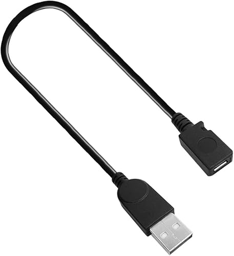 AFUNTA Cable de extensión USB 2.0 Micro de 5 pines hembra a USB estándar macho para transferencia de datos -5 pulgadas