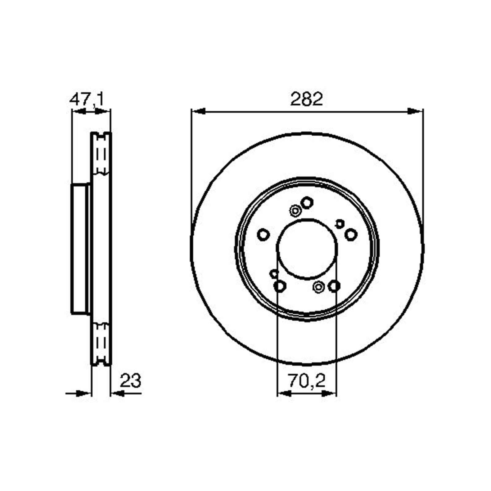 Bremsscheiben 282mm + Beläge vorne | 0986478667 + 0986461142 Kompatibel mit Cr-V I (rd),hr-V (gh_),integra Coupe (dc),legend III (ka),prelude V (bb_),shuttle (ra)