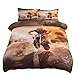 Produktbild EU-VV Bettbezug-Bettwäsche-Set Weich Und Atmungsaktiv, Polyester-Baumwolle Material Extremsportarten 1 Bettbezug + 2 Kissenbezüge 48X74cm (Einzelne(140x200cm),Motorrad 02)