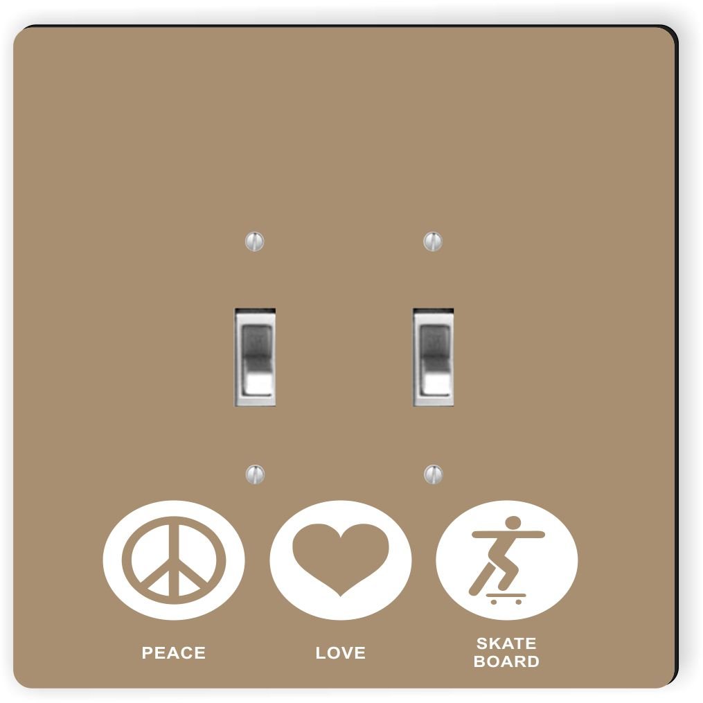 Plaque double toggle Skate Board design marron résistant aux chocs
