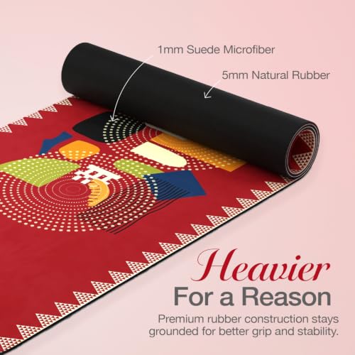 Image of Lifelong Suede & Natural Rubber Yoga Mat for Woman & Man | Non-Slip & Anti-Skid | 6mm Yoga Mat for Man |Exercise Mat for Yoga, Workout & Pilates | Gym Equipment for Home Workout | Free Carry Bag (Red)