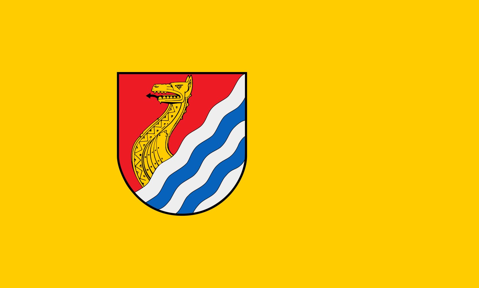 Drapeau Large Wenningstedt-Braderup Sylt pavillon horizontal grand format