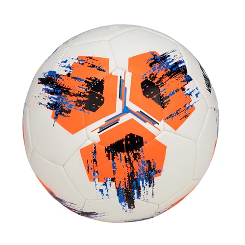 Image of WHACKK Zico HT-PU Football Orange Size 5 Soccerball Hand Stitched for Practice & Training - Original PVC Waterproof. 3 Layered Ideal Sports Ball for All Ages on Ground, Grass and Turf