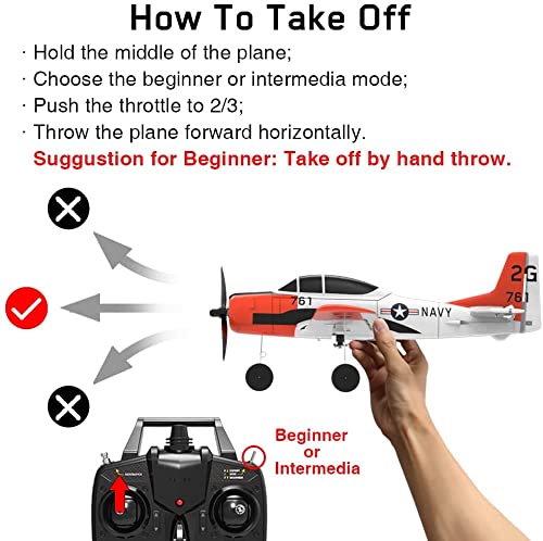 Volantexrc Rc Plane T28 Trojan 2.4Ghz 4Ch Rc Airplane With Aileron, Ready To Fly Parkflyer With Xpilot Stabilization System, One-Key Aerobatic Feature Perfect For Kids, Adults (761-9 Rtf) #TOP6