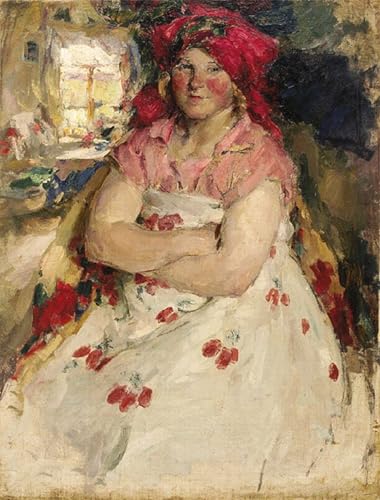 Cuadro pintura al óleo decorativo de 60x90cm con lienzo clásico de la campesina de Arkhipov