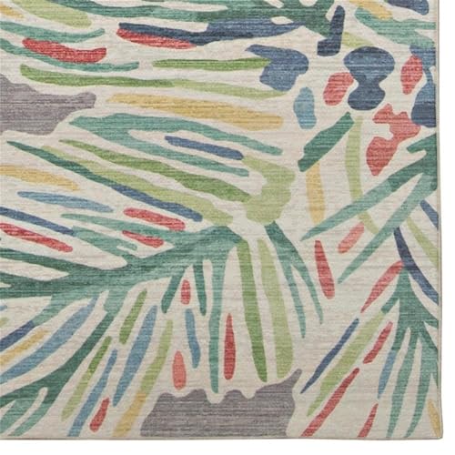 Tapete Lana Indoor Outdoor 7'x9' Gris y Verde miniatura 3