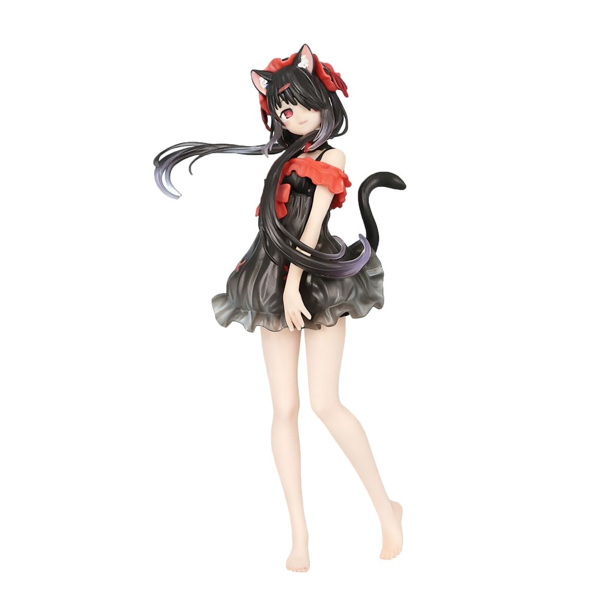 – Kurumi Tokisaki Figures Cat-eared Girl Statue 21CM Anime Cute Nightwear Style Characters Model Collectibles Desktop Decoration Gifts