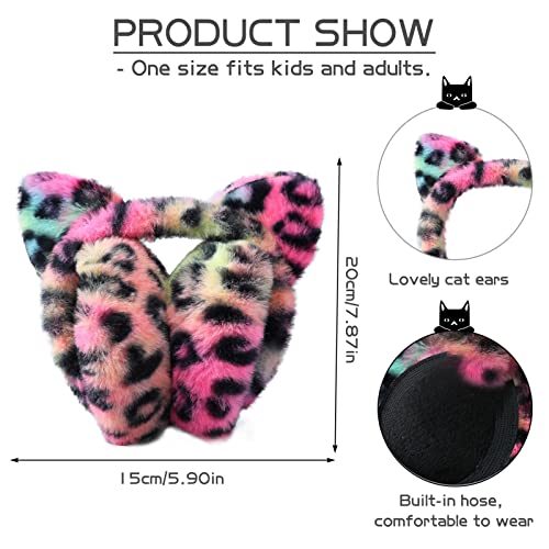 Mejormen Cute Animal Earmuffs Foldable Ear Warmers Winter Warm Plush Outdoor Ear Covers - Cat Ears #TOP2
