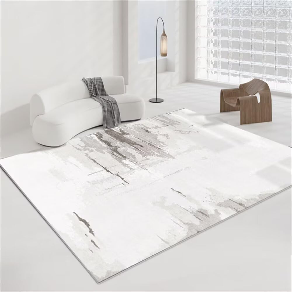 Tapis de salon gris 80x120cm doux et facile à nettoyer