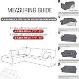 ShowyLive Sofa Überzug Couch Überzug 2er Set für Ecksofa L-Form Sofabezug 3 Sitzer+3 Sitzer, mit 2 Stück Kissenbezug, Hellgrau