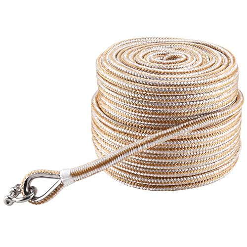 image for NovelBee Boat Anchor Rope 3/8 Inch x 200 Feet,Double Braid Nylon Ancho