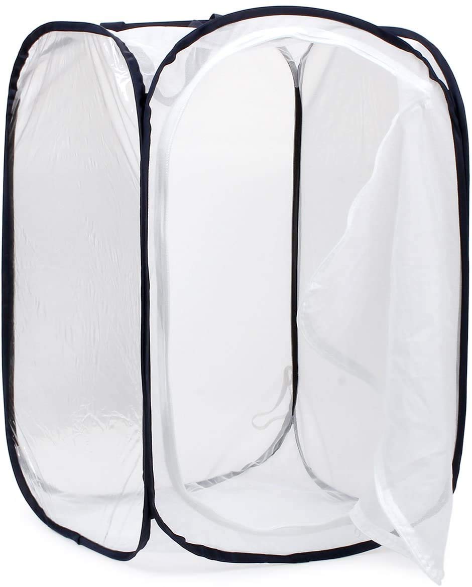 Amazon | SATiNU 60*40*40CM 昆虫飼育箱 植物ケージ 標本箱 折り畳み虫