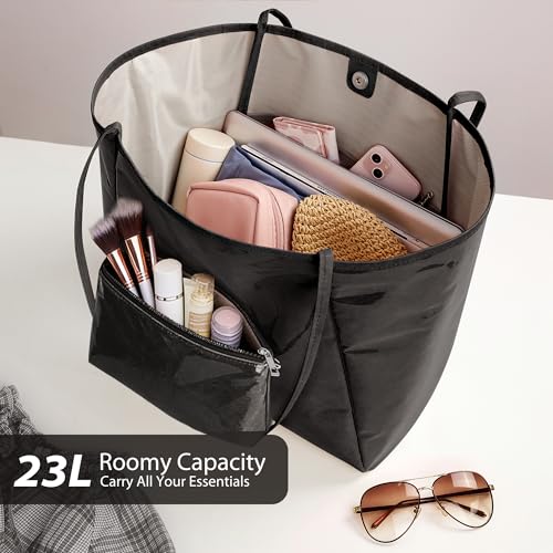 Image of KALIDI PVC Tote Women Weekender Bag Large Shopper Handbag Oversize Shoulder Travel Purse