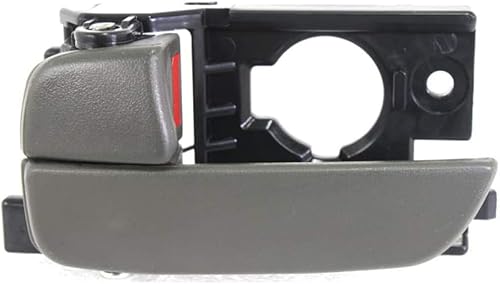 Miniatura 4 de Para Hyundai Accent 2006 07 08 09 10 2011 Manija de puerta lado del conductor y del pasajero  Par  Trasera  Interior gris  Marrón  Con botón de