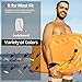 Abahub Premium 4 ft Bodyboard Leash, 5.5mm Thick Coiled Wrist Surf Body Board Leashes with Plug for Bodyboarding, Yellow