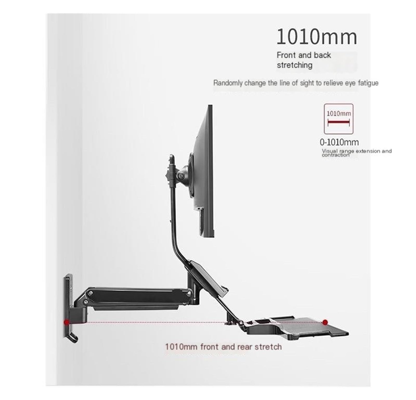 Attrezzatura Industriale montata a Parete con Staffa for Monitor da banco a Doppio Uso D32 Adatta for 19-27 Pollici