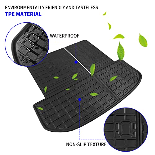 Rongtaod Fit Hyundai Palisade 2020-2023 Trunk Mat Cargo Mat Cargo Liner All Weather Trunk Liner 2022 Palisade Accessories (Trunk Mats With Backrest Mat) #TOP4