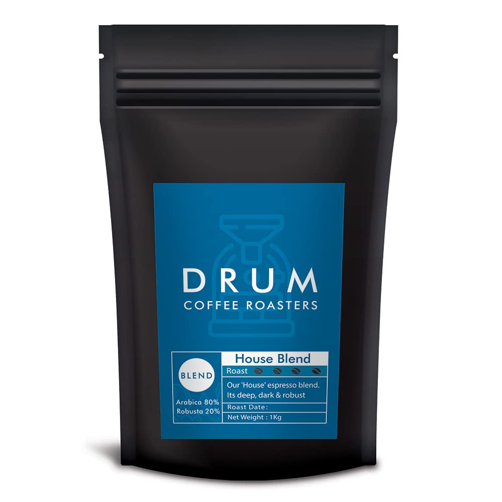 1 kg Dark Roast Coffee Beans for Espresso | Drum Coffee Roasters | A Blend Of The Finest Robusta And Arabica Beans | For Delicious Espresso and Milk based beverages-image-36