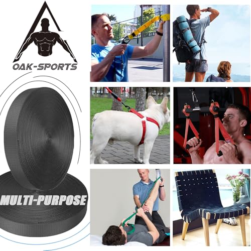 Image of Nylon Webbing 1 Inch, Heavy Duty Nylon Webbing Strap 26 Yard, Durable Strapping for Indoor or Outdoor Gear, DIY Crafting, Repairing (White, 1 inch-26 Yard)