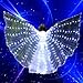 SNOPPZQN LED Isis Wings,Belly Dance Butterfly Wings Light Up Wings,Led Cape Glow Angel Wings with Telescopic Stick for Adults Dancers Halloween Christmas Carnival Party