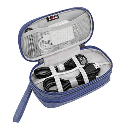 Bubm Double Compartment Storage Case Compatible With Ps Vita And Psp, Protective Carrying Bag, Portable Travel Organizer Case Compatible With Psv And Other Accessories, Blue #TOP2