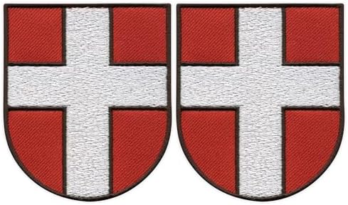Set of Two - Patchion Coat of arms of Volyn Oblast - Black Hook and Loop - Embroidered Patch/Badge/Emblem image 3