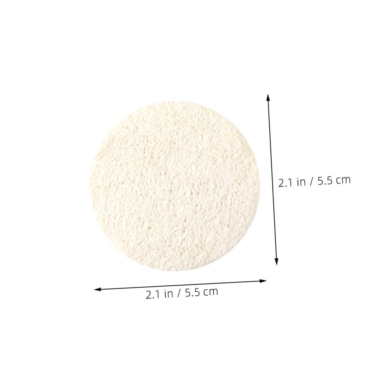 VALICLUD 15pcs Facial Scrub Exfoliator Pads Natural Loofah Cleansing Scrubber Deep Cleansing Exfoliating Pads for Face Convenient for Travel