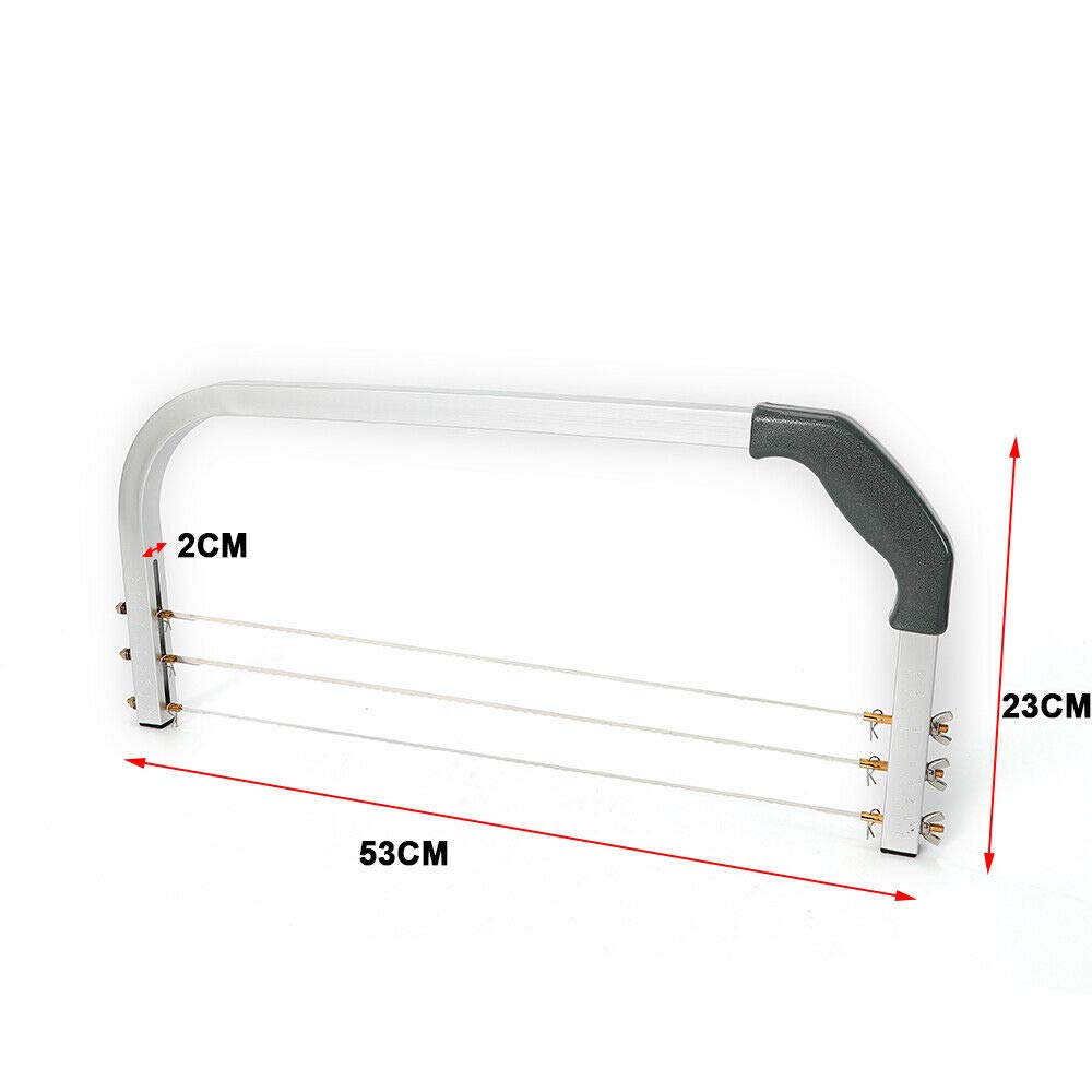 Sierra para tartas de 3 alambres, ajustable, cortador de fondo, divisor de tartas, separador de tartas, divisor de tartas, artesanías, sierra de altura ajustable