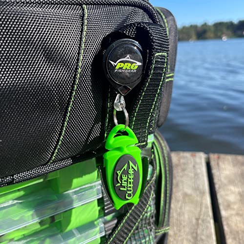 Image of Line Cutterz Patented Dual Hybrid Ceramic Cutter + Stainless Steel Micro Scissors Fishing Line Snipper - Green