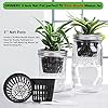 ORIMERC 12 Pack 3 inch Net Cups Pots with 12 feet Hydroponics Self Watering Wick & 12 Plant Labels Aquaponics Mason Jar Bucket Insert Orchid kratky Vegetable Garden Growing Netted Basket Slotted Mesh #5