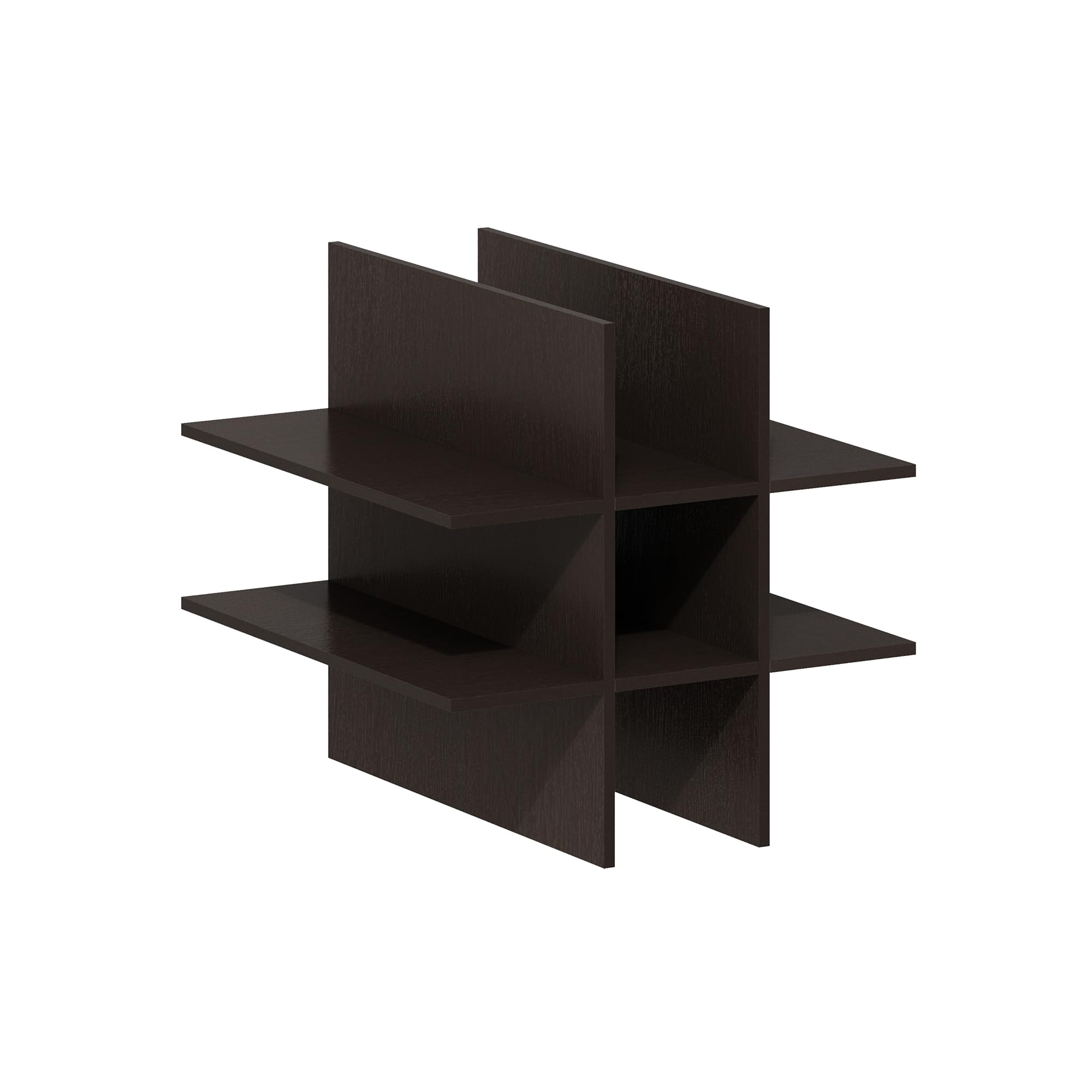 Furinno CUBICLE Inserto Per Cubo, Organizzatore A 9 Scomparti, Compatibile Con Cubi Extra Spessi, Per Organizzazione E Contenimento, Rovere Scuro (Non Adatto Alle Scaffalature IKEA Kallax)