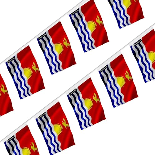 Guirlande de drapeaux Kiribati de 20 pièces de taille 18x28cm