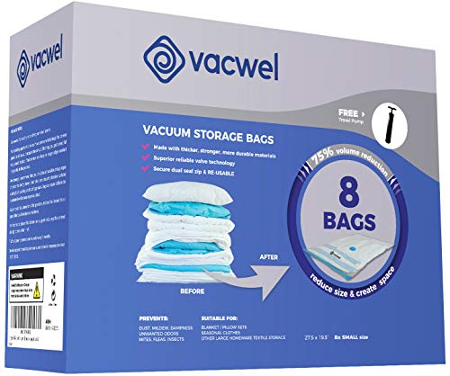 Vacwel Vacuum Storage Bags for Clothes. Space Saver Bags 28