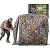 FUNHORUN Hunting Blind 360 Degree See Through Ground Blind with Carrying Bag, 2/3 Person Pop Up Camouflage Tent Portable Concealed Shelter