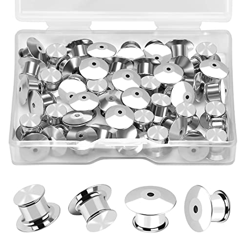 30PCS Locking Pin Backs Locking Pin Keepers Clasp, Ceryvop Metal Pin