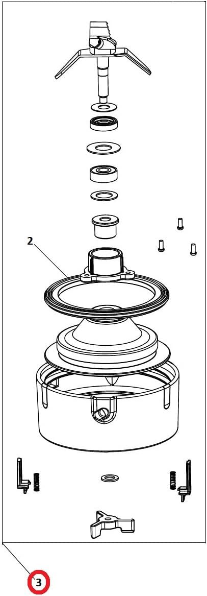 Blade Base Unit Assembly Including Seal Compatible with Kenwood Blender