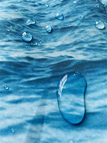 Beach Shower Curtain Summer Ocean Theme Tropical Hawaiian Blue Sea Waves Sunset Seaside Landscape Scenery Print Pattern Bathroom Curtain Set With 12 Hooks 72 X 72 Inch Waterproof Fabric Bath Decor #TOP5