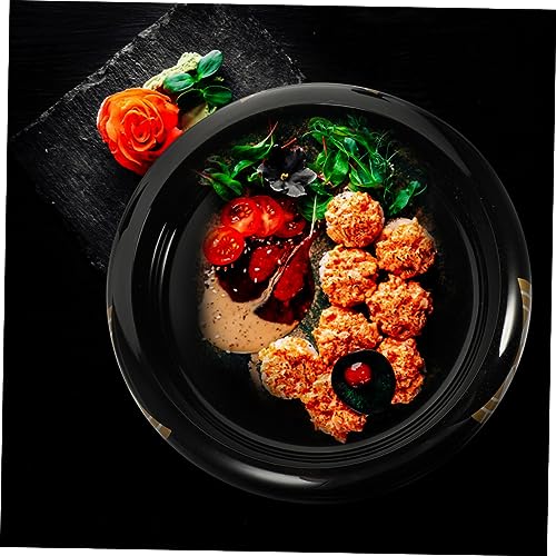 Plato para sushi plástico negro 34x34x7 cm miniatura 3