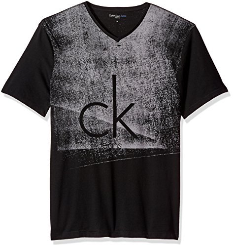 Calvin Klein Jeans Short Sleeve Fog Knockout Logo V-Neck T-Shirt