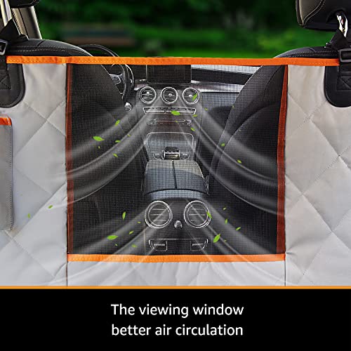 iBuddy Dog Seat Cover for Tesla Model 3 Waterproof Car Seat Protector with Mesh Window Dog Car Hammock Against Dirt and Fur Anti-Scratch Nonslip Machine Washable Back Seat Cover for Model Y - Thumbnail 2