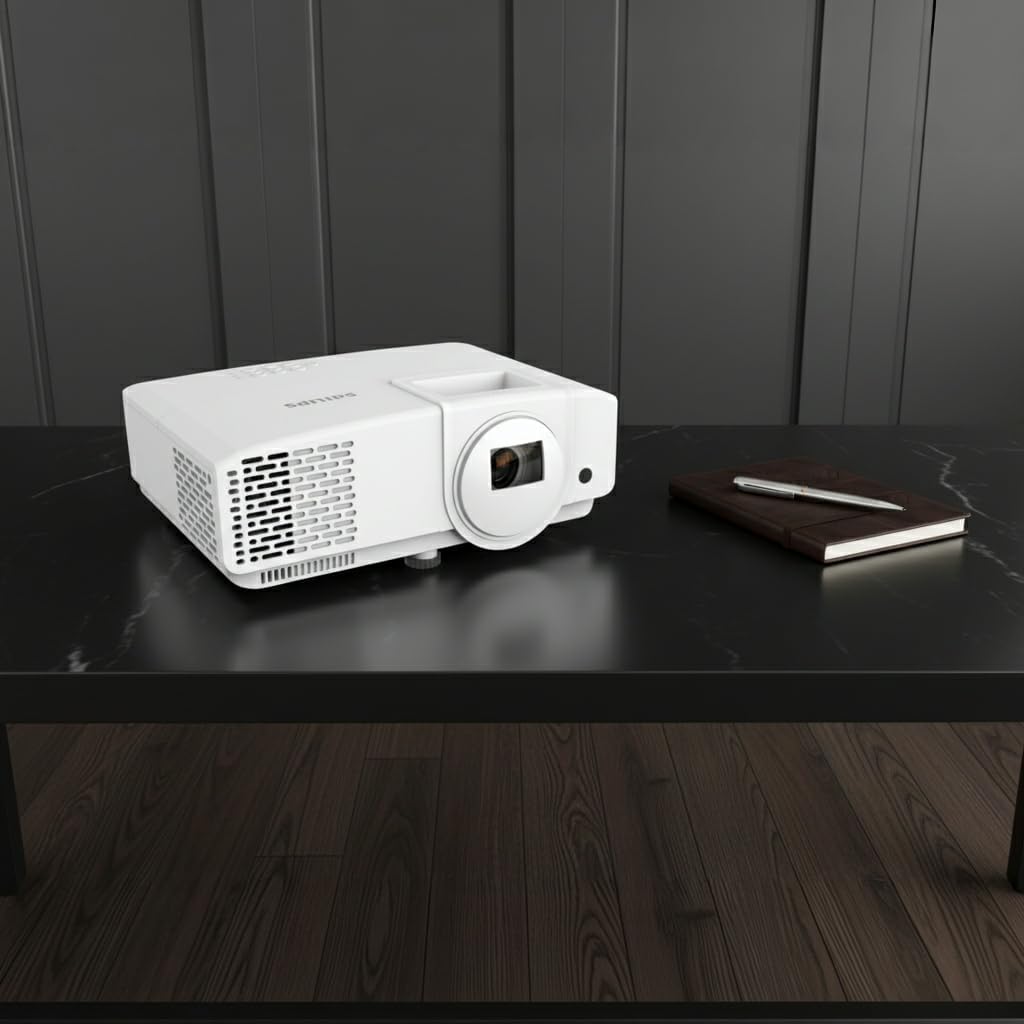 Philips, Propix 860, professional LED projector, DLP, advanced image correction, 1920 x 1080 pixels, Full HD, internal speakers with 5 W, lumen: 2600 ANSI, white 7 51sK7WQaFaL. AC SL1024
