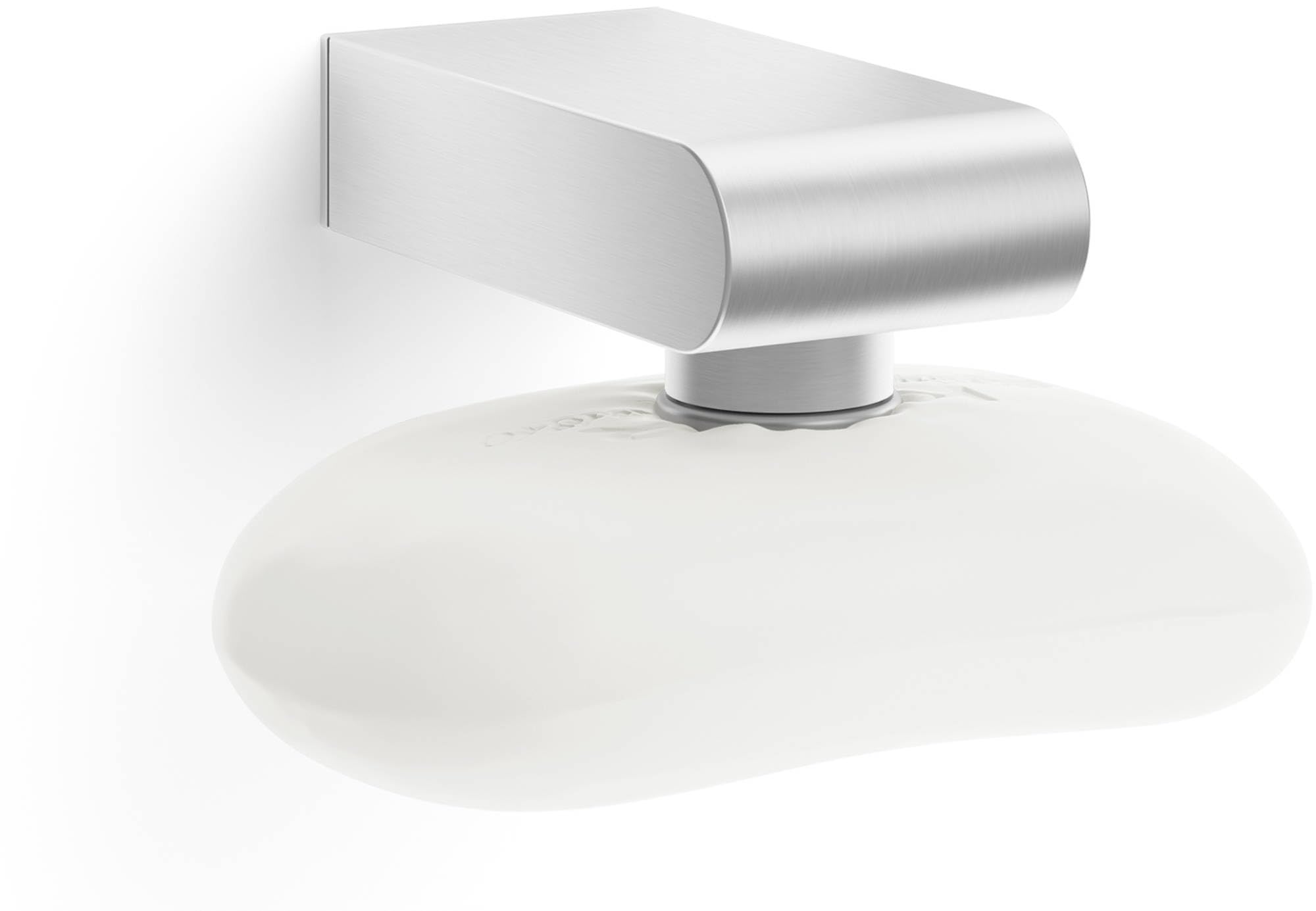 ZACK Stainless Steel ATORE Magnetic Soap Holder, 1.58" x 1.38" x 3.35", Silver Metallic