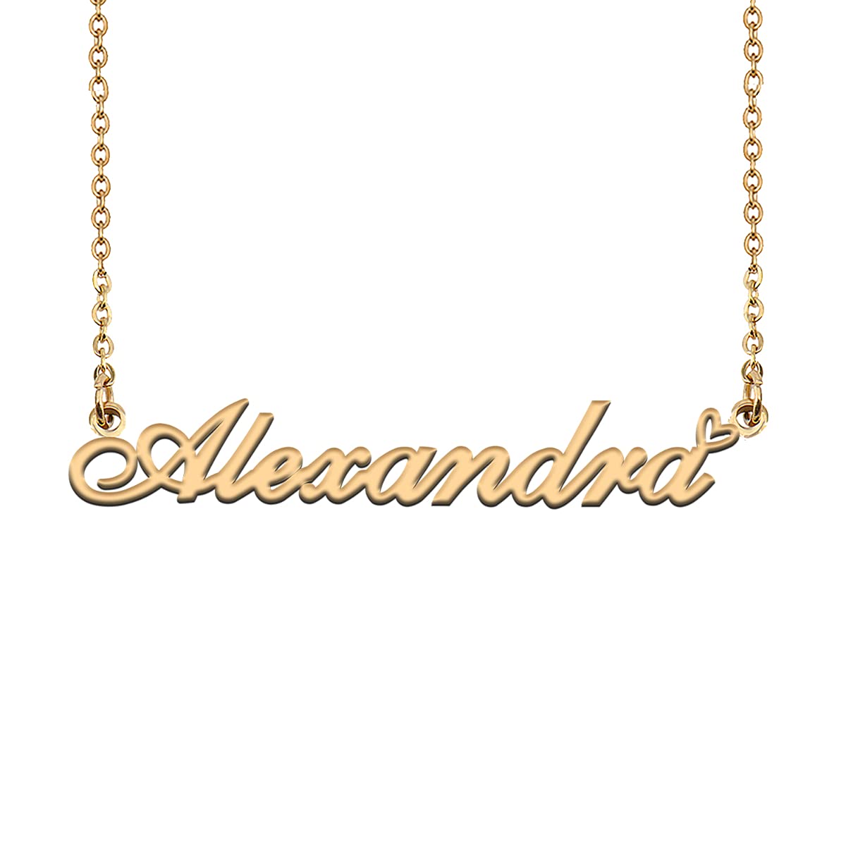 HUAN XUNCustom Name Necklaces Personalized Necklace with Name 18k Gold Plated Heart Stainless Steel Customized Jewelry Gifts for Women Mother Day Christmas Birthday
